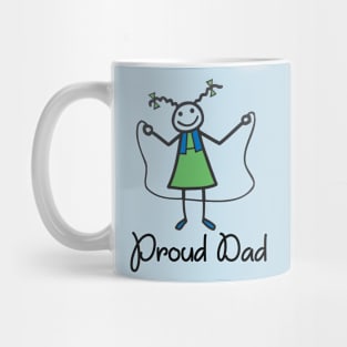 Proud Dad Rope Skipping Stick Girl Daughter School Gift Mug